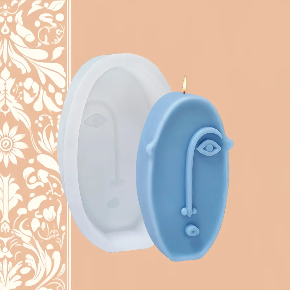 Art Deco Face Silicone Mold | Candle Maker Source