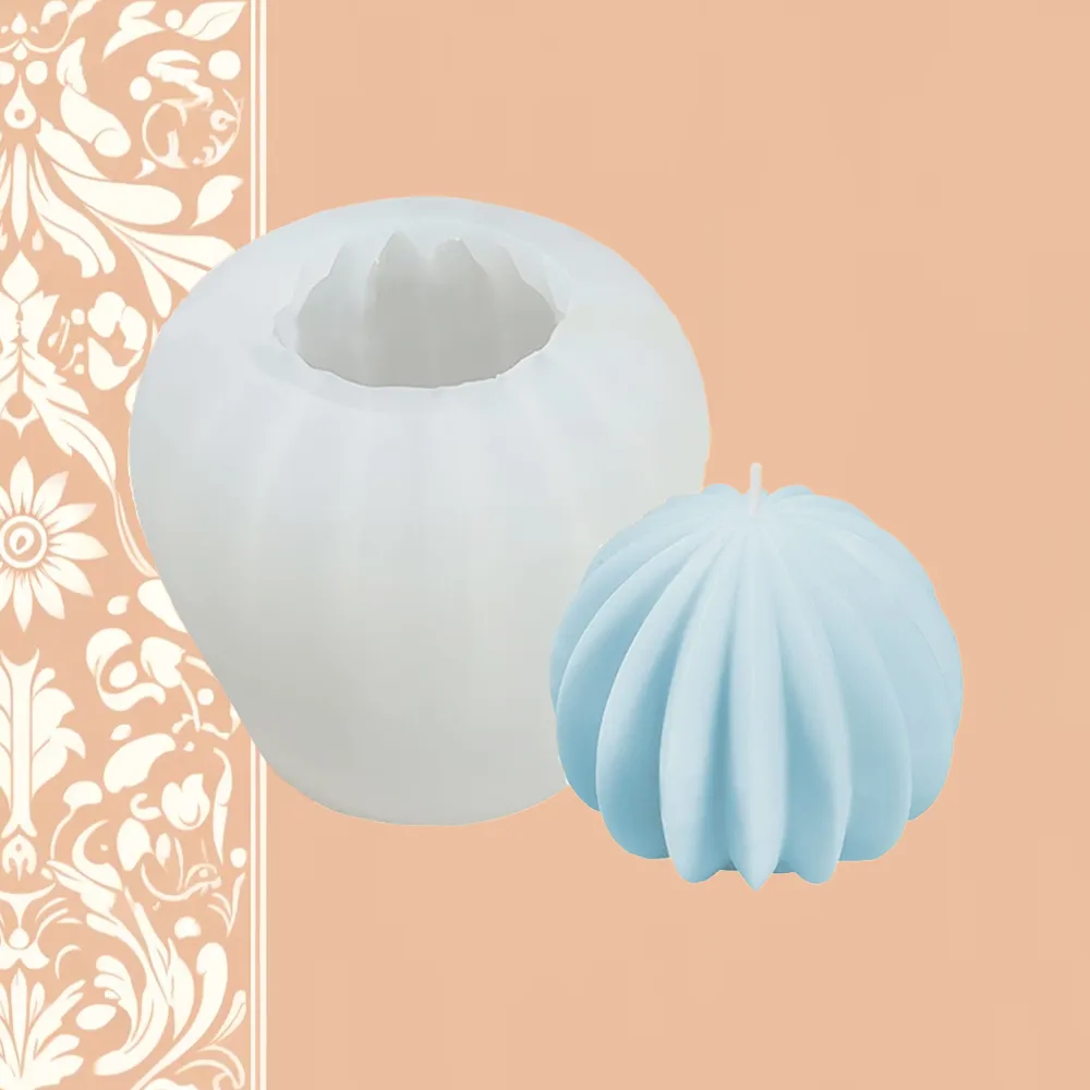 Grooved Ball Silicone Mold | Candle Maker Source