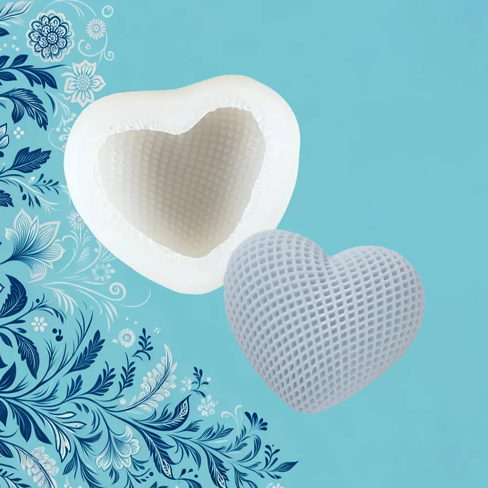Large Design Heart Silicone Mold | Candle Maker Source