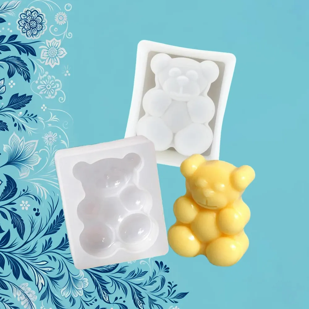 Mini Teddy Bear Silicone Mold | Candle Maker Source