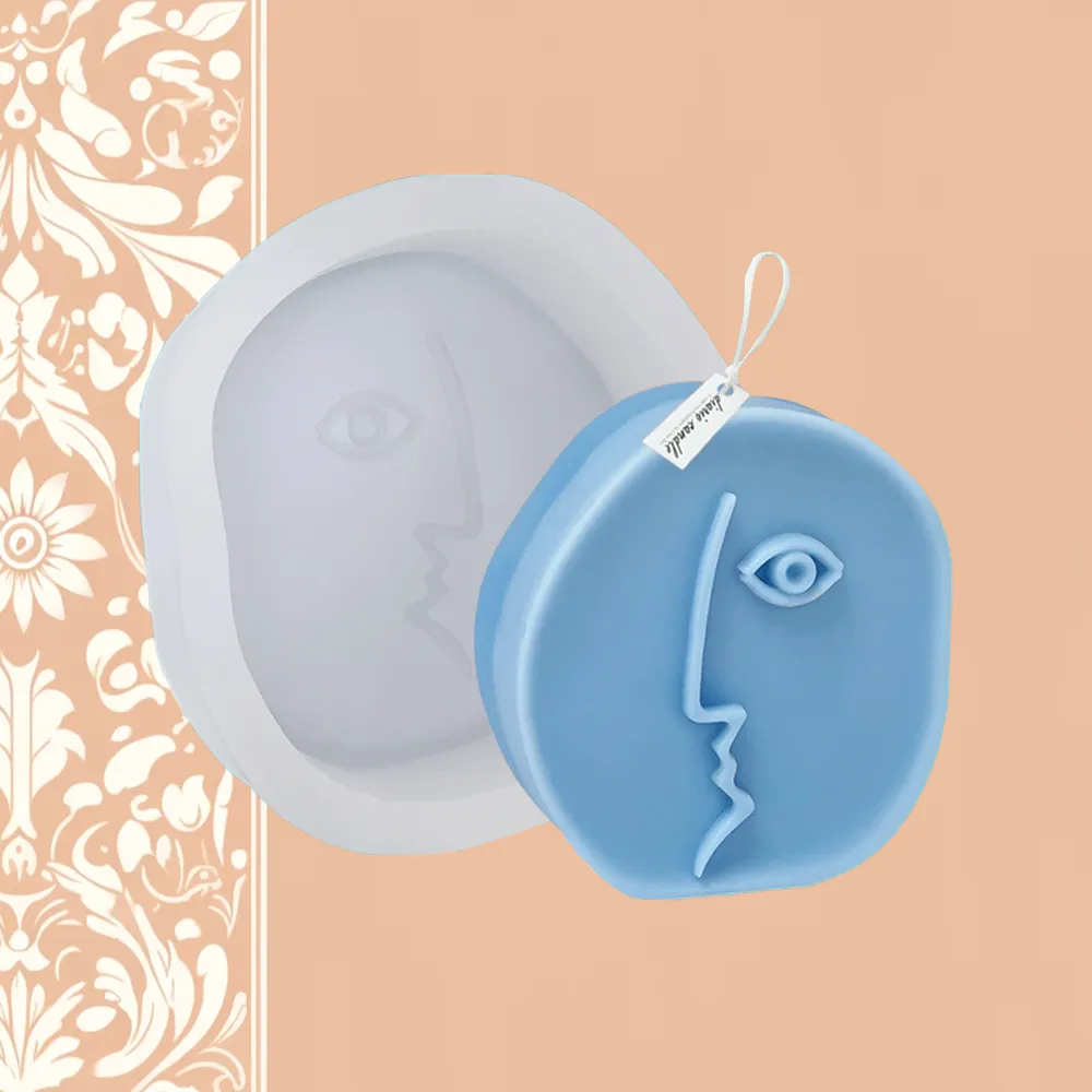 Picasso-style Face Silicone Mold | Candle Maker Source