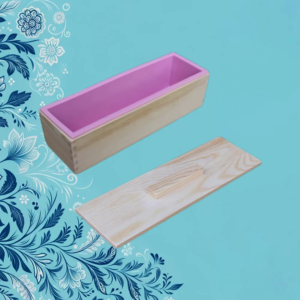 Silicone Soap Mold & wooden Box | Candle Maker Source