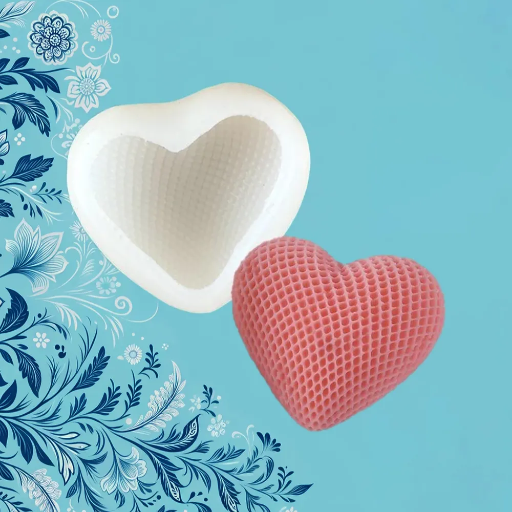 Small Design Heart Silicone Mold | Candle Maker Source